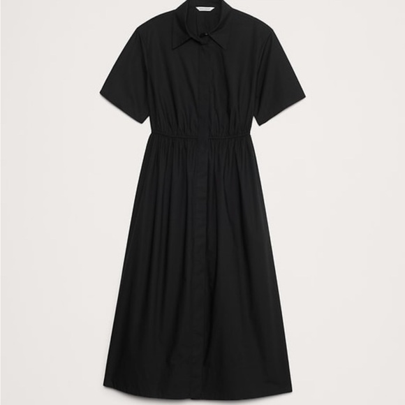 NWT Banana Republic Black Midi Dress - Picture 1 of 8